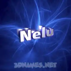 nelu in Plasma style - 3D name wallpaper