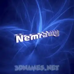 nemrawy in Plasma style - 3D name wallpaper