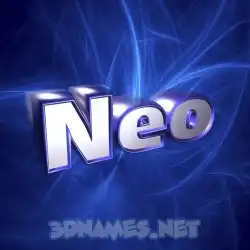 neo in Plasma style - 3D name wallpaper