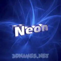 neon in Plasma style - 3D name wallpaper