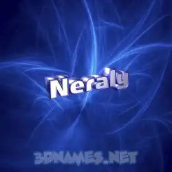 neraly in Plasma style - 3D name wallpaper