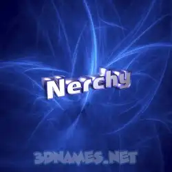 nerchy in Plasma style - 3D name wallpaper