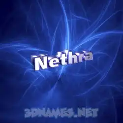 nethra in Plasma style - 3D name wallpaper