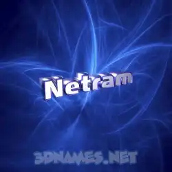 netram in Plasma style - 3D name wallpaper