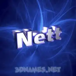 nett in Plasma style - 3D name wallpaper