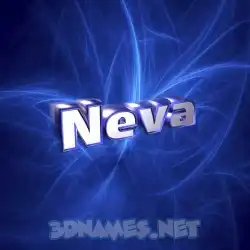 neva in Plasma style - 3D name wallpaper