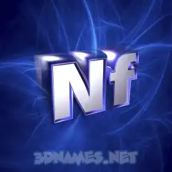 nf in Plasma style - 3D name wallpaper