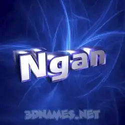 ngan in Plasma style - 3D name wallpaper
