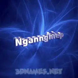 ngannghiep in Plasma style - 3D name wallpaper