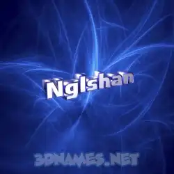 nglshan in Plasma style - 3D name wallpaper
