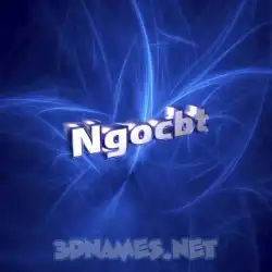 ngocbt in Plasma style - 3D name wallpaper