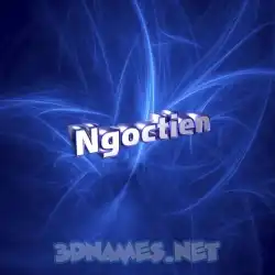 ngoctien in Plasma style - 3D name wallpaper