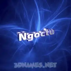 ngoctu in Plasma style - 3D name wallpaper