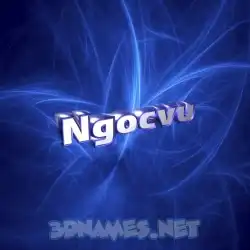 ngocvu in Plasma style - 3D name wallpaper