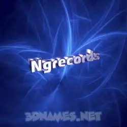 ngrecords in Plasma style - 3D name wallpaper