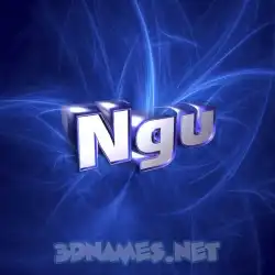 ngu in Plasma style - 3D name wallpaper
