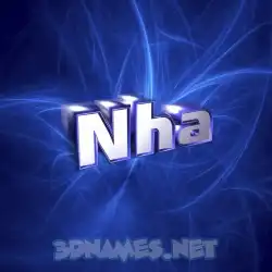nha in Plasma style - 3D name wallpaper