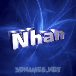 nhan in Plasma style - 3D name wallpaper