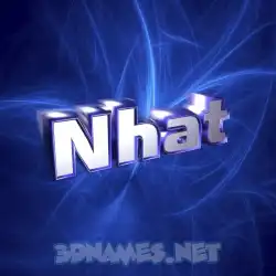 nhat in Plasma style - 3D name wallpaper