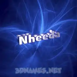 nheeda in Plasma style - 3D name wallpaper
