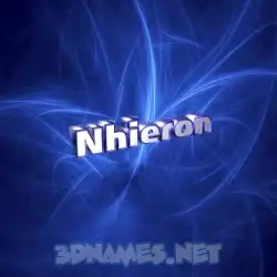 nhieron in Plasma style - 3D name wallpaper