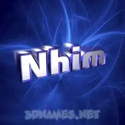 nhim in Plasma style - 3D name wallpaper