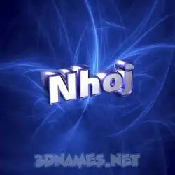 nhoj in Plasma style - 3D name wallpaper