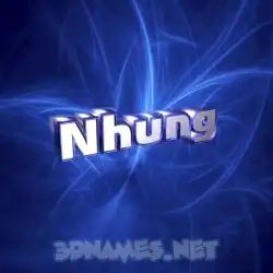 nhung in Plasma style - 3D name wallpaper