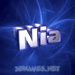 nia in Plasma style - 3D name wallpaper