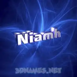 niamh in Plasma style - 3D name wallpaper