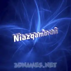 niazqambrani in Plasma style - 3D name wallpaper