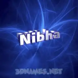 nibha in Plasma style - 3D name wallpaper