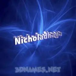 nicholadhaya in Plasma style - 3D name wallpaper
