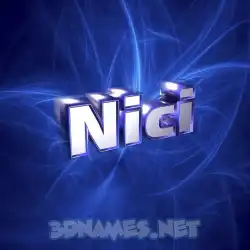 nici in Plasma style - 3D name wallpaper