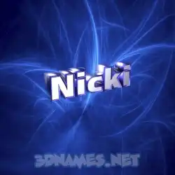 nicki in Plasma style - 3D name wallpaper