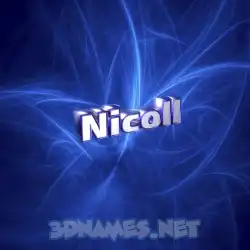 nicoll in Plasma style - 3D name wallpaper