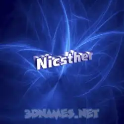 nicsther in Plasma style - 3D name wallpaper