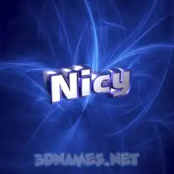 nicy in Plasma style - 3D name wallpaper