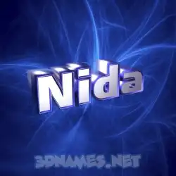 nida in Plasma style - 3D name wallpaper