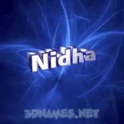 nidha in Plasma style - 3D name wallpaper