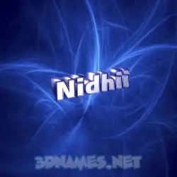nidhii in Plasma style - 3D name wallpaper