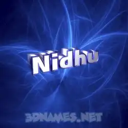 nidhu in Plasma style - 3D name wallpaper