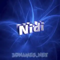 nidi in Plasma style - 3D name wallpaper