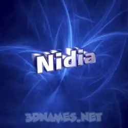 nidia in Plasma style - 3D name wallpaper