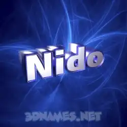 nido in Plasma style - 3D name wallpaper