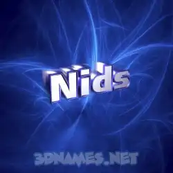 nids in Plasma style - 3D name wallpaper
