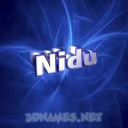 nidu in Plasma style - 3D name wallpaper