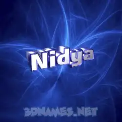 nidya in Plasma style - 3D name wallpaper