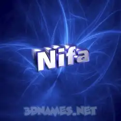 nifa in Plasma style - 3D name wallpaper