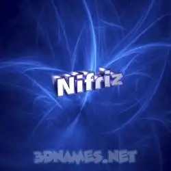 nifriz in Plasma style - 3D name wallpaper